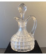 Handsome Hand-blown EAPG Cruet With Prisomed Stopper Early 1900&#39;s - £15.75 GBP
