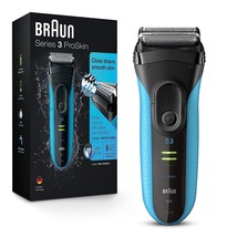 Men&#39;S Blue/Black, 4 Pc., Braun Electric Series 3 Foil Shaver With, Rechargeable. - £61.31 GBP