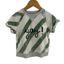 Art Class Green Stripe Yay Short Sleeve Sweatshirt 18 Month - $6.90
