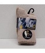Auro Gold Toe Tan Khaki Boys Dress Crew Socks 2 Pair Size Small 3-8 - $156.16 MXN