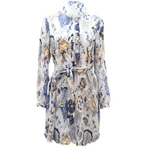 Tory Burch &#39;Deneuve&#39; Ruffled-Trimmed Flora &amp; Fauna Dress In Polyester W S - £126.07 GBP