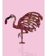 Sparkling Flamingo Brooch Pin: Vintage Glam for Your Outfit - $16.34 CAD