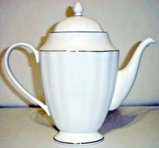 Gorham USA Arbor White Coffee Pot Floral Lace/Platinum Trim 8-Cup NEW No... - $68.21