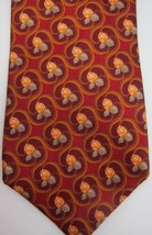 NEW Ermengildo Zegna Copper With Orange Brown and Blue Flowers Roses Silk Tie  - £56.62 GBP