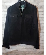 VTG XL Lauren Ralph Lauren Women&#39;s Black Corduroy Full Zip Jacket Cotton... - $951.78 MXN