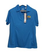 Womens Cutter and Buck Penzoil Dry Tec Aqua Blue Short Sleeve Top Size XL - $301.25 MXN