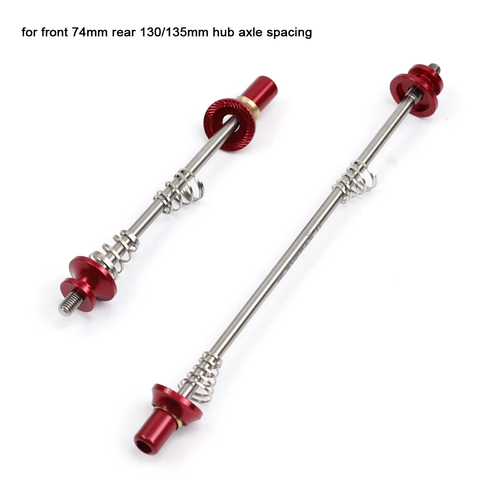 Titanium Skewers Ti Quick Release MTB Road Bike Hex M5 100mm 74mm 130mm 135mm Bi - $147.10