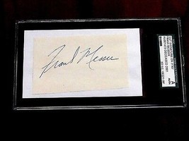 FRANK MESSER YANKEE ANNOUNCER 18 YEARS SIGNED AUTO VINTAGE CUT SGC AUTHE... - $98.99