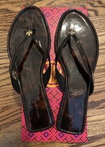 NEW Tory Burch Patent Leather Flip Flop Sandals Tortoise Shell Size 9.5 NIB - $178.00