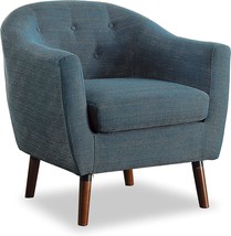 Blue Fabric Barrel Chair By Homelegance. - $383.93