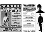 1980 Star Wars Lot Of 2 Luke Skywalker Wanted Poster Prop Replicas Mark ... - $3.05