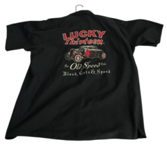 Red Kap Lucky 13 Shirt Mens XL Old Speed Muscle Car Blood Guts Speed Rare - $37.99