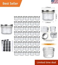 Versatile 4 Oz Mini Mason Jars with Durable Silver Twist Lids - Perfect ... - $42.00
