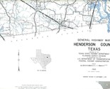 Henderson County Texas General Highway Map 1965 State Highway Department - $24.69
