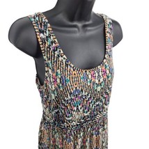 Mudd Sleeveless Maxi Dress Juniors Size Large Multicolor Empire Waist Side Slit - £15.72 GBP
