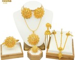 Gold plated headwear necklace earrings bracelet ring habesha wedding jewellery set thumb155 crop