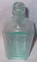 Dr Kennedy&#39;s Medical Discovery Antique Embossed Aqua Medicine Cork Top Bottle - £10.12 GBP