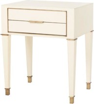 Side Table Bungalow 5 Hunter Neo-Classical Antique Brass Hardware Ivory - £2,083.05 GBP