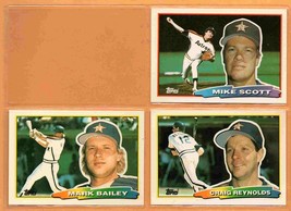 3 Houston Astros 1988 Topps Big Baseball Mike Scott Craig Reynolds Mark Bailey - £0.78 GBP