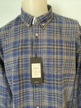 Matinique Jude BD Blue and Gray Plaid Button Down Shirt, Men&#39;s Size XL, NWT - £29.81 GBP