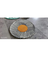 Hand Tufted 100% Wool Round Rug 8x8 - Black &amp; White Abstract Area Rug fo... - $183.83 CAD+
