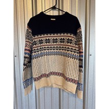 J.Crew Mens Sweater Multicolor Fair Isle Lambs Wool Crewneck Size Large - $1,023.42 MXN