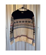 J.Crew Mens Sweater Multicolor Fair Isle Lambs Wool Crewneck Size Large - $1,023.42 MXN