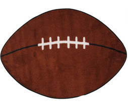 NFL Sport  Oval  Rug  FOOTBALL Design w/Non Skid Backing Game Ball  28&quot;x... - £34.25 GBP