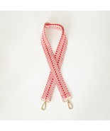 Crossbody Bag Purse Strap Red White Woven Chevron Zig Zag - $454.01 MXN