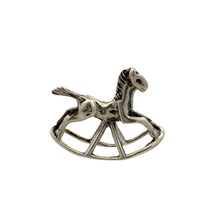 Vintage Sterling Silver Rocking Chair Horse Toy Doll House Miniatures - $40.73 CAD