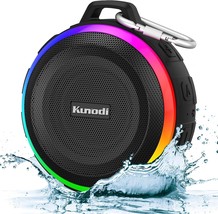 Kunodi Bluetooth Shower Speaker With Ipx7 Waterproof, Dynamic Lights, Crisp - $33.94