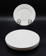 Oneida Wicker Basket Weave Salad Dessert Plates Stoneware 7-1/2 Inch - $16.99