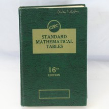 CRC Standard Mathematical Tables 16th Edition Chemical Rubber Co Hardcov... - $31.36