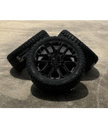 Gloss Black 22&quot; Wheels 33X12.50R22 Blackhawk R/T Tires Chevy Tahoe Silve... - $40,506.75 MXN