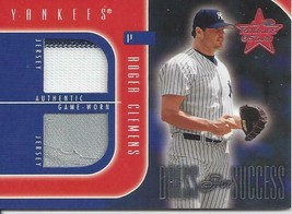 2002 Leaf Rookies &amp; Stars Dress For Success Roger Clemens 11 Yankees 044/250  - £11.78 GBP