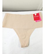 NEW Spanx Undie-Tectable Thong Panty sz Medium soft nude Shaper underwear - £9.20 GBP