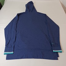 Mitchell & Ness ISLANDERS Women's Blue 1/4 Button Hoodie Pullover Sweatshirt M image 2