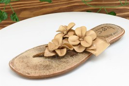 Born concept Sz 6 M Brown Flip Flop Leather Women Sandals - £15.60 GBP