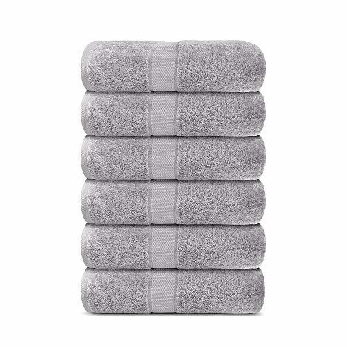 Lavish Touch Aerocore 100% Cotton 600 GSM Pack of 6 Hand Towels Steel - £21.25 GBP