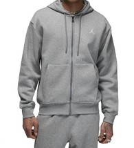 Nike jordan brooklyn fleece full zip hoodie in Carbon Heather/White - £68.71 GBP