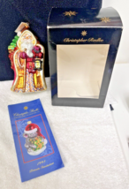 Radko 9&quot; Santa w Walking Stick Lantern &amp; Tree w Presents and Red Bow w Box - $84.15