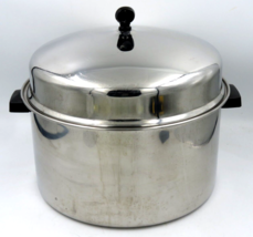 FLINT EKCO 12 QT. Stainless Steel Radiant Heat Core Stockpot With Tall Lid - £59.17 GBP