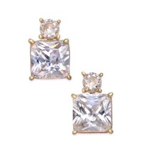 Kate Spade Flying Colors &quot;Delicate Drop&quot; Earrings Goldtone CZ New in Box  - £44.20 GBP