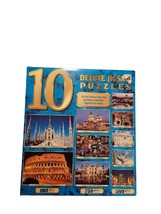 10 Full Size Deluxe Jigsaw Puzzles 6750 Total Pieces New Sealed - $22.90