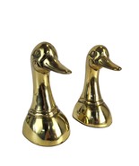 Vintage Pair of Heavy Gold Brass Mallard Duck Bookends 6.25&quot; Tall, Made ... - $1,373.64 MXN