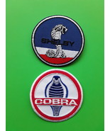 AC COBRA SHELBY SUPERCAR CLASSIC CAR EMBROIDERED PATCHES  x 2 - £5.67 GBP