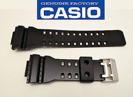 Casio Original Watch Band G-Shock Black Shiny Strap Rubber GD-100SC GA-110HC - £55.11 GBP