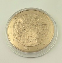1937 Year Of Sit-Down Strikes Franklin Mint Solid Bronze Coin - £9.54 GBP