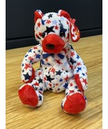 Ty Beanie Babies Red the Bear Plush 2003 4th of July Patriotic  KG JD - €12,74 EUR