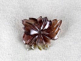 Natural Tourmaline Carved Flower 26.45 Cts Gemstone For Designing Ring Pendant - £303.05 GBP